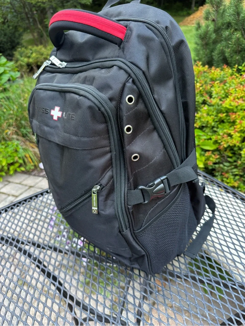 Swiss Elite Black and Red Men's Backpack